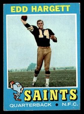 Edd Hargett 1971 Topps Rookie Card #226 New Orleans Saints. rookie card picture
