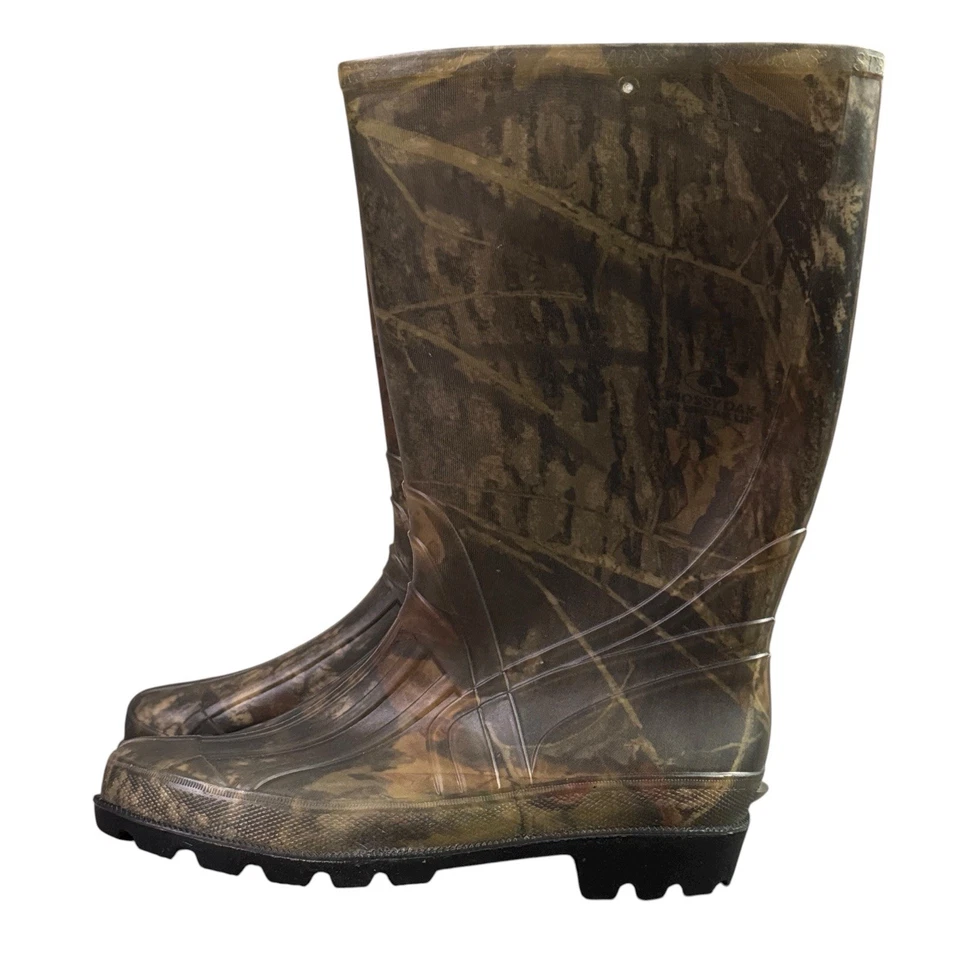 Botas de goma Mossy Oak Break Up camuflaje cazador para hombre 6-8 nuevas con etiquetas Foto 3 de 4