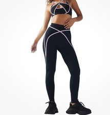 Savage X Fenty Womens X Mesh High-Waist Legging Size 1X Black Caviar