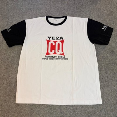 YE2A World Wide DX Contest 2015 T Shirt Men XL White Ringer Skate Grunge Graphic