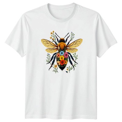 Schönes geblümtes Hummel Natur T-Shirt Bienenliebhaber Natur Insekt