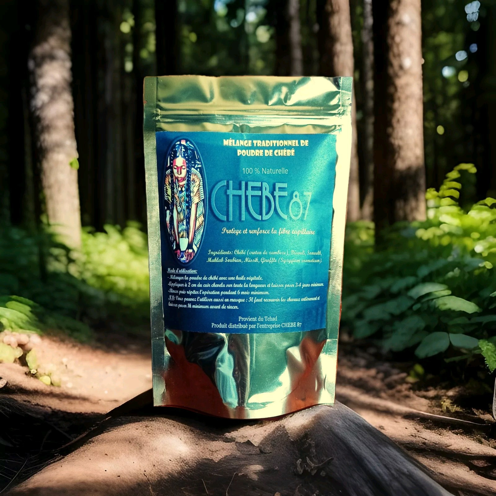 Chébé powder anti-chute et casse pour cheveux crépus secs en format familial 1kg