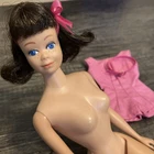 Vintage Barbie Doll 860 Straight Leg Brunette Midge w/ Playsuit by Mattel 1964