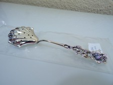 ALBO sch&ouml;ner Rosenmuster Teesiebl&ouml;ffel Siebl&ouml;ffel floral Echtsilber 835 neu (2)