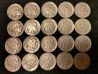 Decent Lot Vintage Buffalo Nickel Coin Lot 20 All Readable Dates Coins