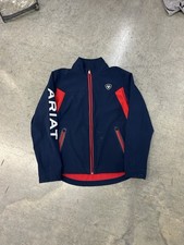 Ariat Team Womens L Jacket Blue  Red Softshell Jacket Full-Zip Ariat Spell Out