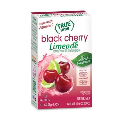 True Citrus Black Cherry Limeade Drink Mix, 1.06 10.6 Ounce (Pack of 1), red