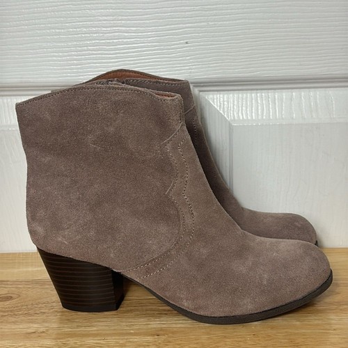 Neu ohne Etikett Lucky Brand Tablita hellbraun Wildleder Western Bootie Stiefelette Größe 7 - Bild 2 von 9