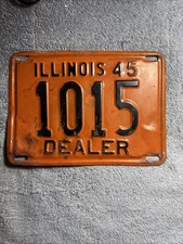 1945 Illinois Dealer License Plate Shorty 1015
