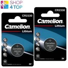 2 CAMELION CR2330 BATTERIES LITHIUM 3V COIN CELL DL2330 BR2330 1BL EXP 2028 NEW