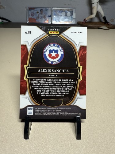 2022-23 Alexis Sanchez Panini Select FIFA Terraza Mojo Púrpura Prizm #81 Chile - Imagen 2 de 2