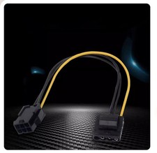 Power Supply Graphics Card 6-pin Female to 4-Pin IDE Male Power Cord 20cm