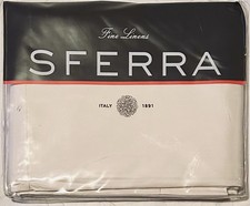 SFERRA CELESTE NEW Cotton Percale FULL/QUEEN Flat Sheet IVORY
