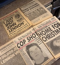 JOHN LENNON ASSASSINATION LOT (5) NY POST And DAILY NEWS - FREE SHIPPING