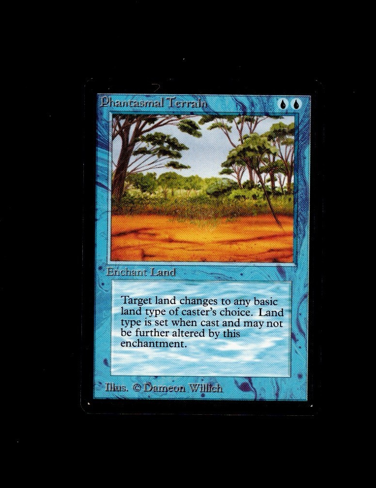 Magic the Gathering PHANTASMAL TERRAIN Beta MTG