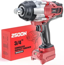 3/4" Cordless Impact Wrench Compatible with Milwaukee 18V Battery: 1850Ft-Lbs(25