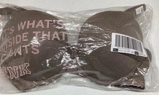 Victorias Secret PINK Wear Everywhere Push Up Bra 36DD Iced Coffee Brown New VS