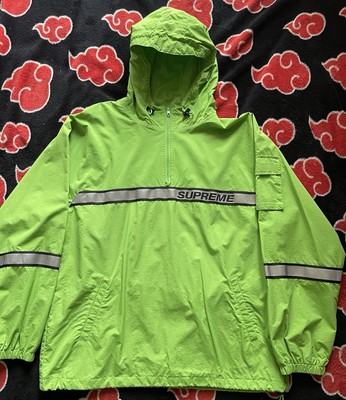 SS18 Supreme Reflective Taping Hooded Pullover L large jacket