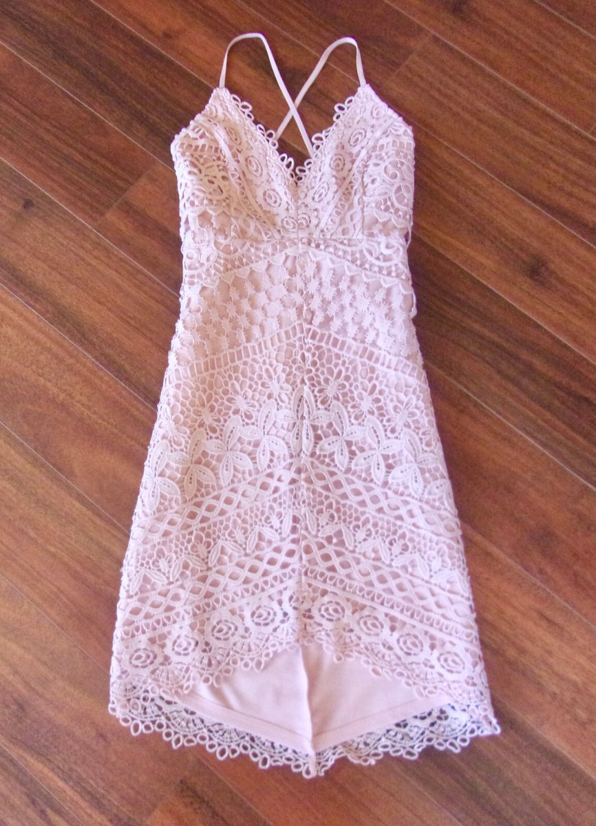 astr the label crochet dress Martina Crochet-Layered Satin Dress