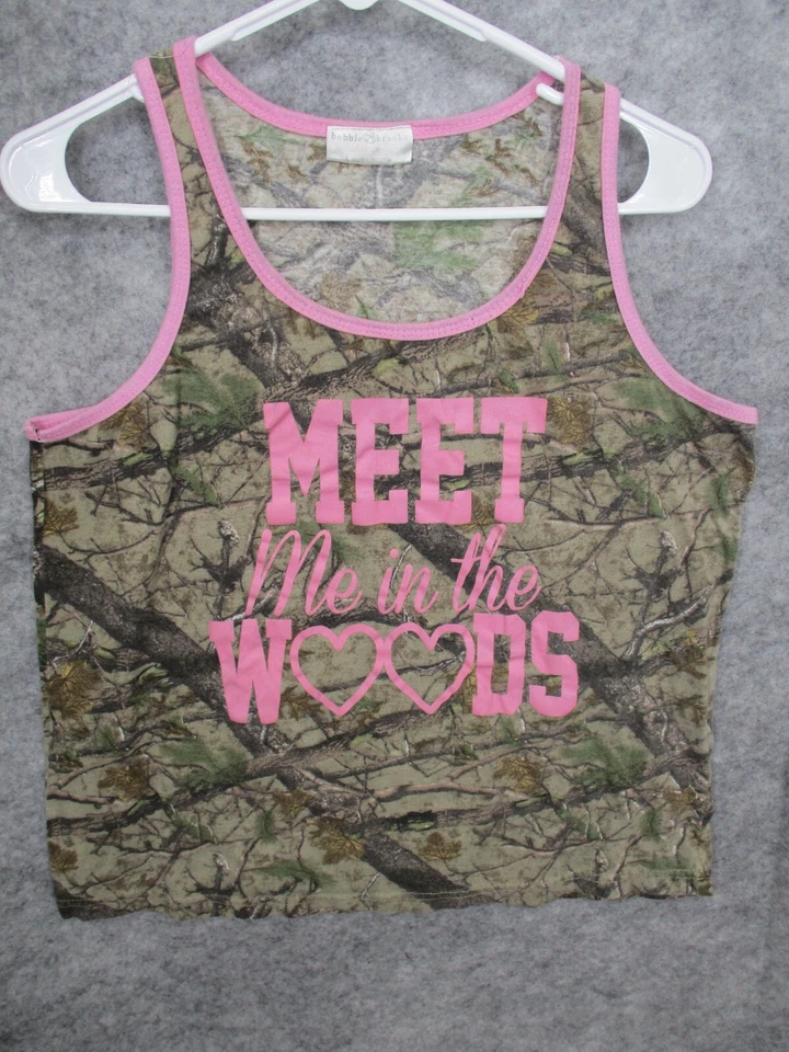 Prendas para dormir para mujer Bobbie Brooks pijama grande top sin mangas camuflaje rosa elástico Foto 3 de 4