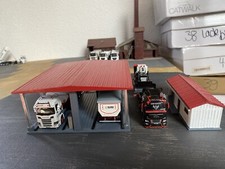 H0 HO 1:87 Gebäude LKW Wiegeanlage Waage ws sw gr