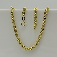 9ct REAL Yellow Gold 4mm Rope Link Chain 28 Inch Heavy Necklace New 9.2gr