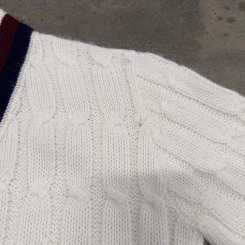 Vintage 60s 70s Cortina by Robert Bruce Knit Sweater White Size 12 Mod Retro VTG - Picture 3 of 5