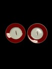 Lynn Chase Winter Game Birds Red Pair of Cups and Saucers — photo 3