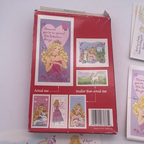 Vintage 90's Princess Jewel Valentines Cards by American Greetings Unicorn Cat M - Picture 4 of 4