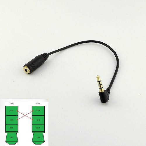 Angle CTIA to OMTP Audio Headphones 