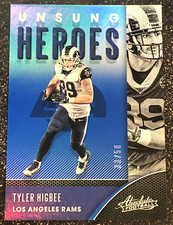 2020 Panini Absolute Unsung Heroes Spectrum Blue Tyler Higbee /50