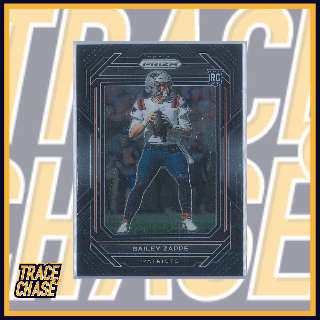 2022 Panini Chronicles Football Prizm Black Bailey Zappe #PB-24 RC