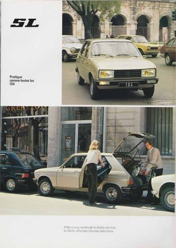 Katalog Prospekt Peugeot 104 07/1978 International Französisch - Bild 2 von 2
