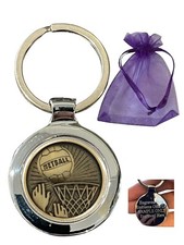 Netball (B) Personalised Beta Keyring in Gift Bag