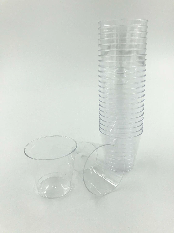 500pc 1 oz Shot Cups Disposable Clear Plastic Glasses Bomber Shooter Wine - Image 3 of 3