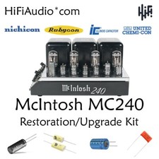 McIntosh MC240 amplificatore restauro tappo riparazione aggiornamento kit ricostruzione condensatore
