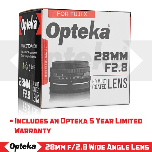 Opteka 28mm f2.8 Lens for Fuji X-Pro2 X-T2 X-T1 X-T20 X-T10 X-E2S X-E3 X-E2 X-A3 - Picture 12 of 12