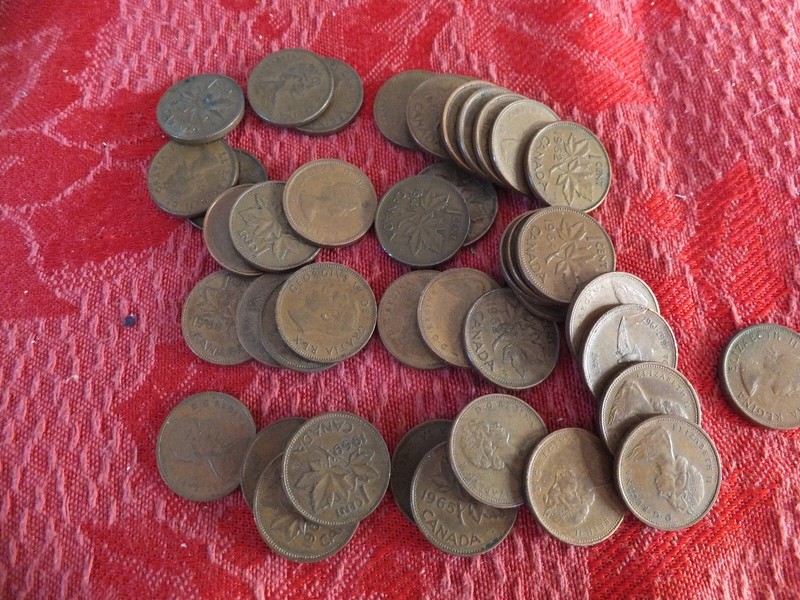 Mixed Lot of Canadian Cents 1940s through 1970s
