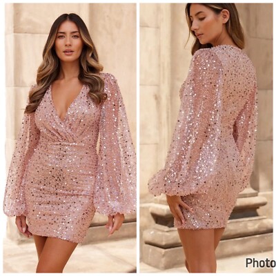 Nadine Merabi Maya Pink Dress Xs