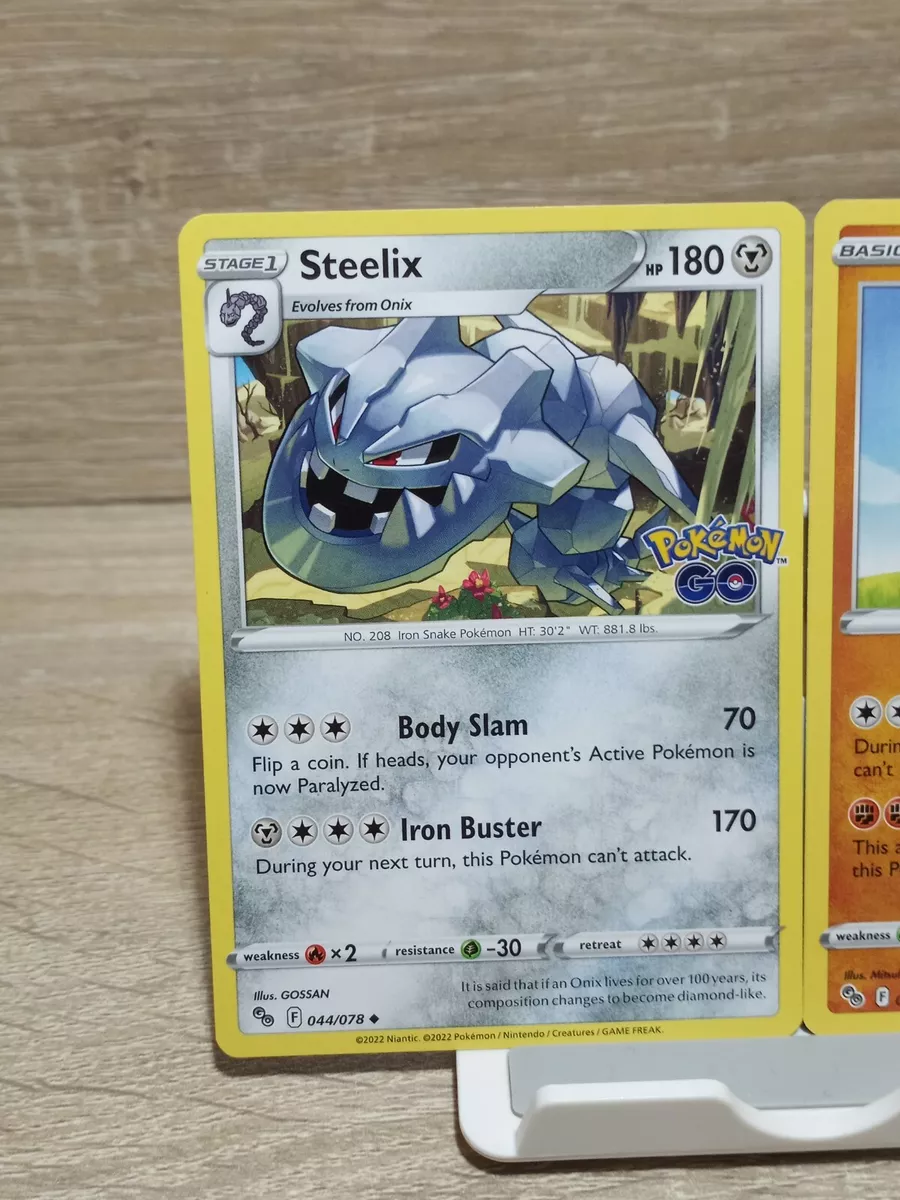  Steelix 044/078 - Pokemon Go - Evolution Card Lot - Onix : Toys  & Games