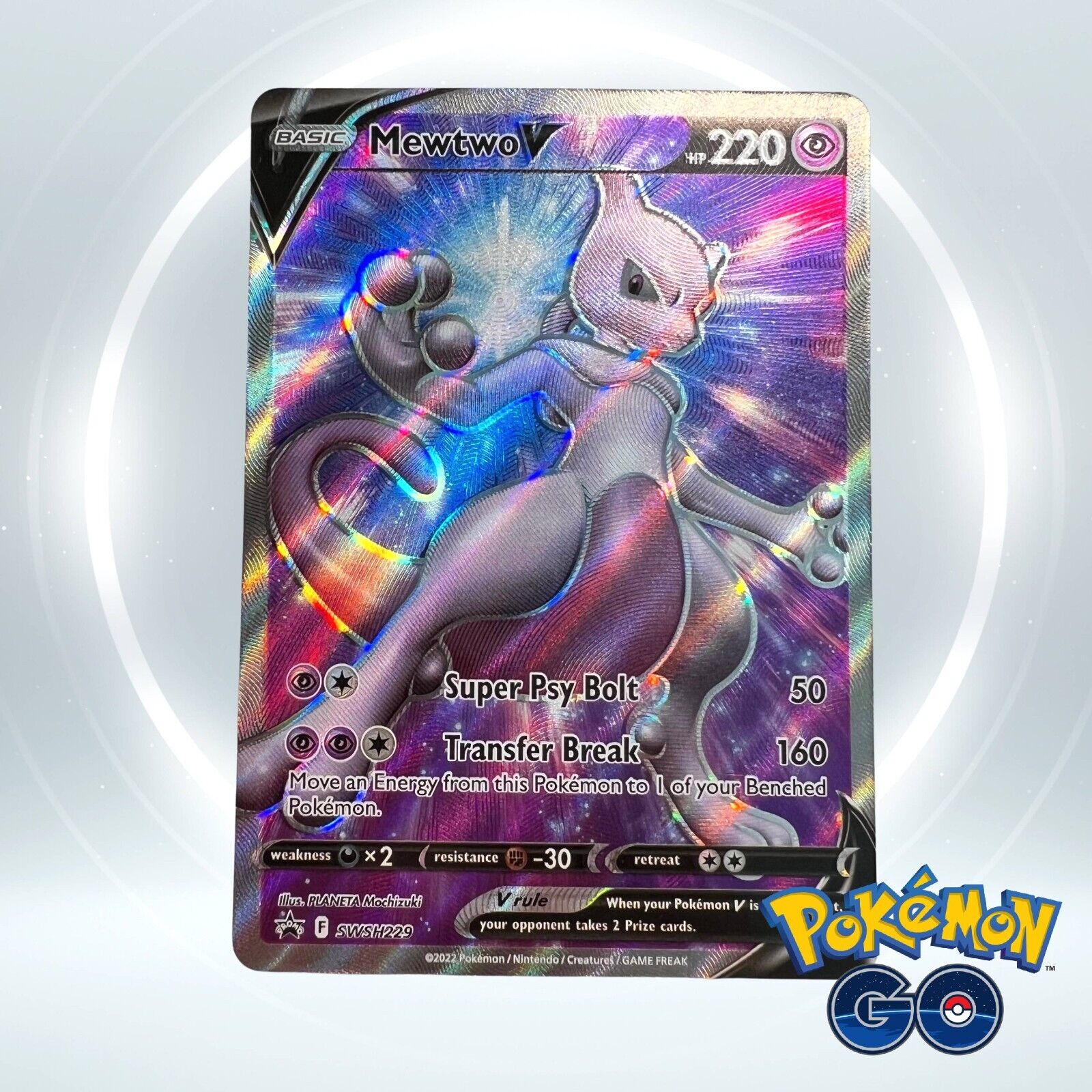 Carta Pokémon Tcg Mewtwo V - Promo Swsh229 Pokemon Go