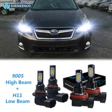 For Subaru Crosstrek 2016 2017 4X Front LED Headlights High Low Beam Bulbs 6000K