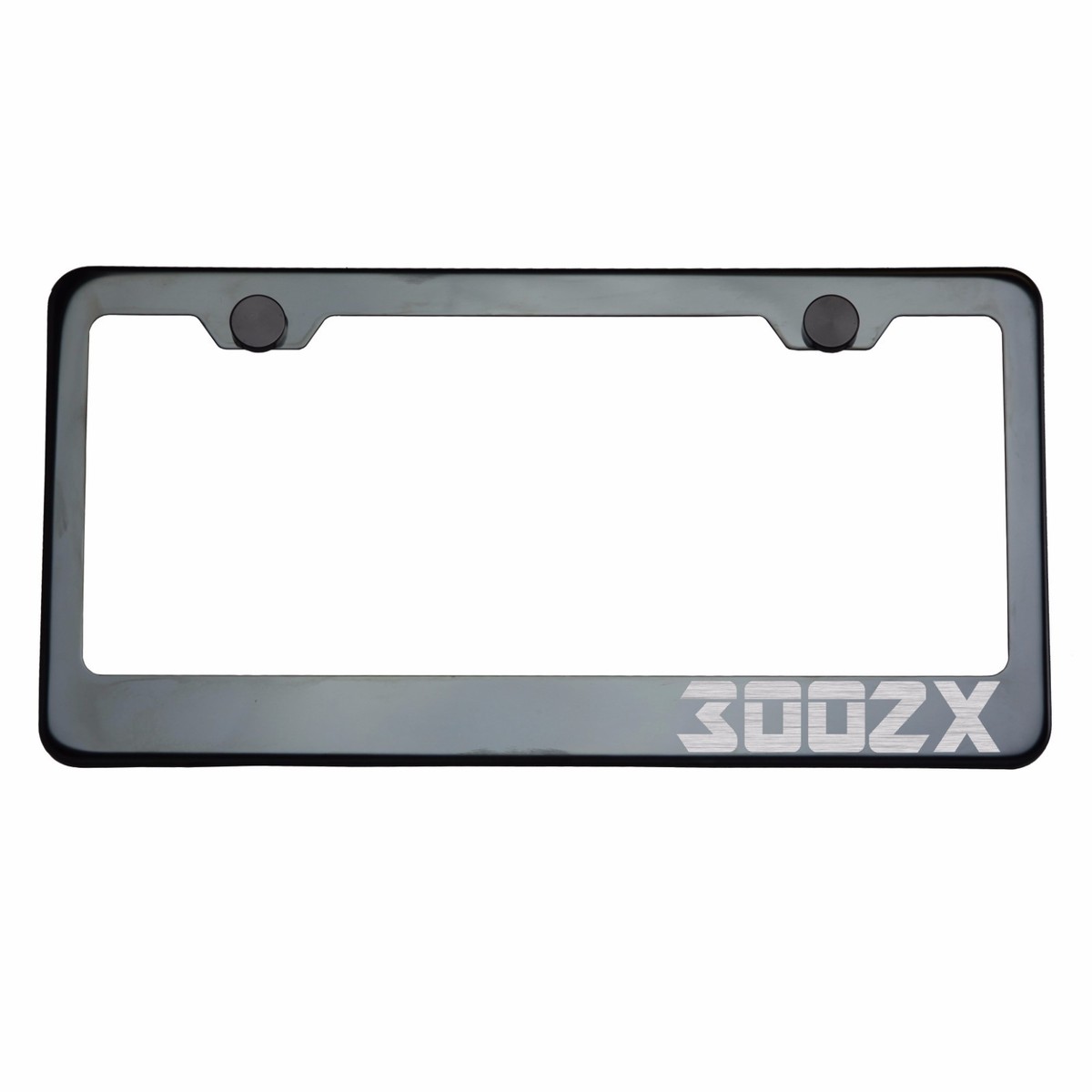 専用　オーダー Titanium Gun Metal License Plate Frame 300ZX Laser Etched Metal