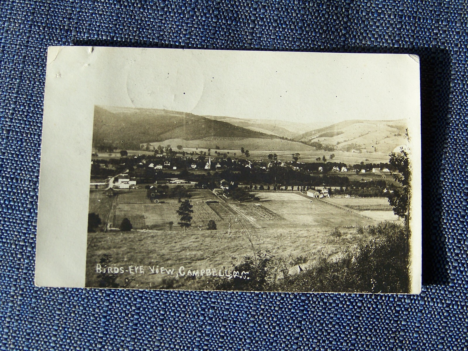 Campbell New York NY RPPC Real Photo Birds Eye View 1910 Hammondsport