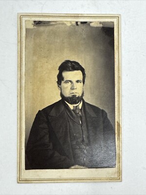 1866 Identified CDV Photo Reverend Jospeh Cotton Man Gentleman Beard