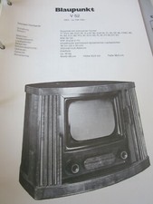 Schaltplan N Fernseher Blaupunkt V 52, 1953 Fernseher