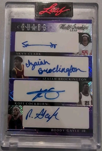 Roddy GAYLE Jr. Skyy CLARK Izaiah BROCKINGTON 2022-23 MultiGraphics QUAD AUTO 20