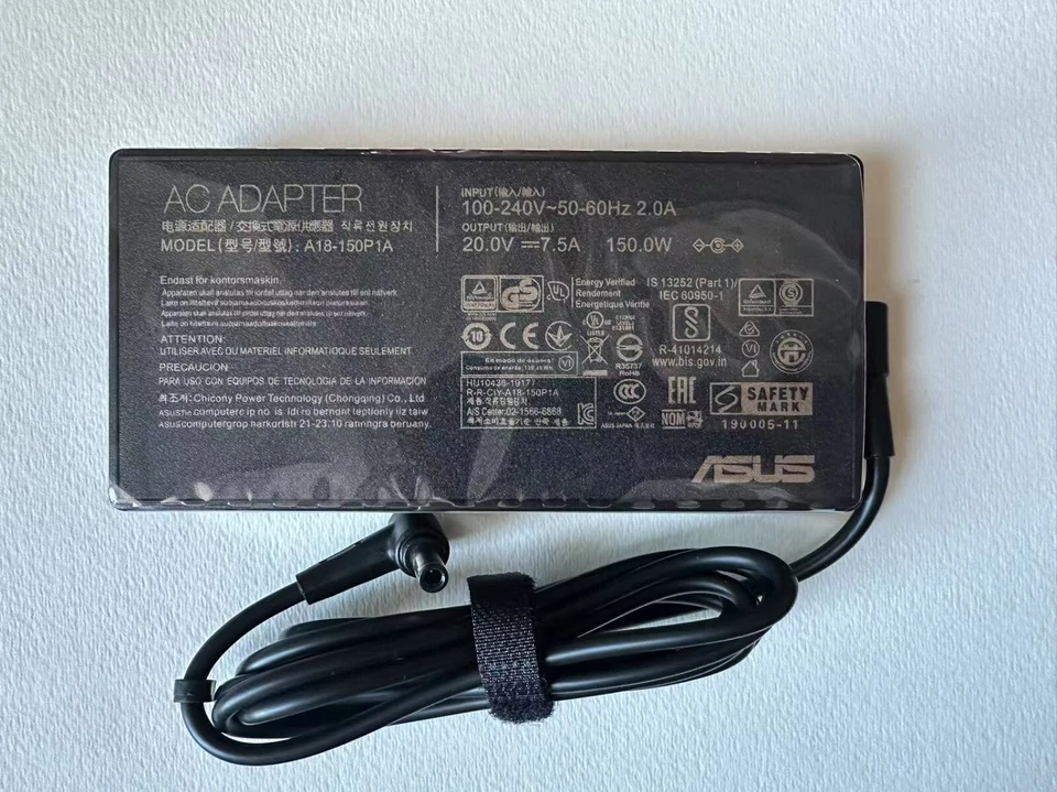 Cargador Original ASUS 150W A18-150P1A Para ASUS Zenbook Pro 15 Pro 17 4.5mm/3.0mm Foto 2 de 4