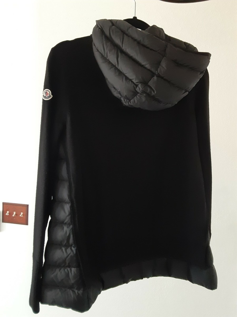 Moncler 'Maglione Tricot Cardigan' Hooded Jacket Black Moncler 'Maglione Tricot Cardigan' Hooded Jacket Black