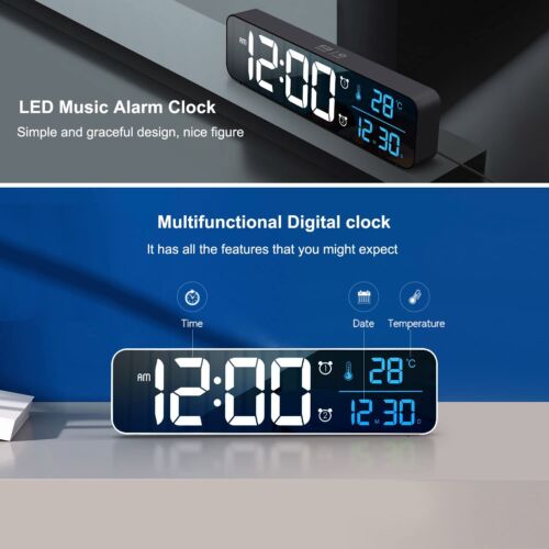 Digital Clock for Bedroom Clocks for Living Room Decor Desk Table Clock Alarm... - Picture 3 of 8